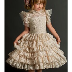 JOYFOLIE ANOUK PETTICOAT DRESS IN VINTAGE IVORY